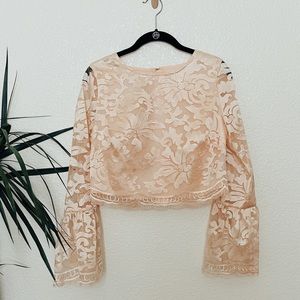 Bebe Embroidered Crop Top
